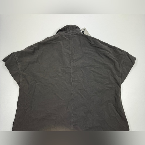 Damir Doma Silent Polo Shirt Dress Cap Sleeve Ash Gray Moleskin Cotton Jersey S - Picture 5 of 15